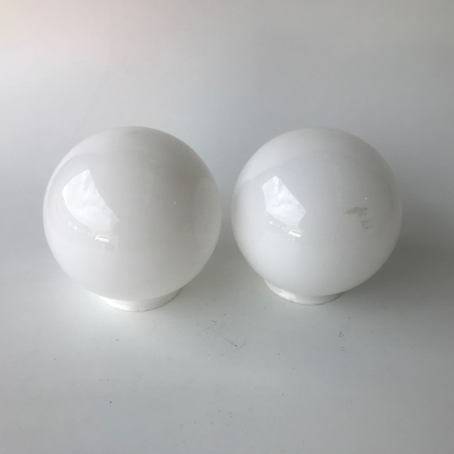 LAMPSHADE, Glass Ball Shade - White